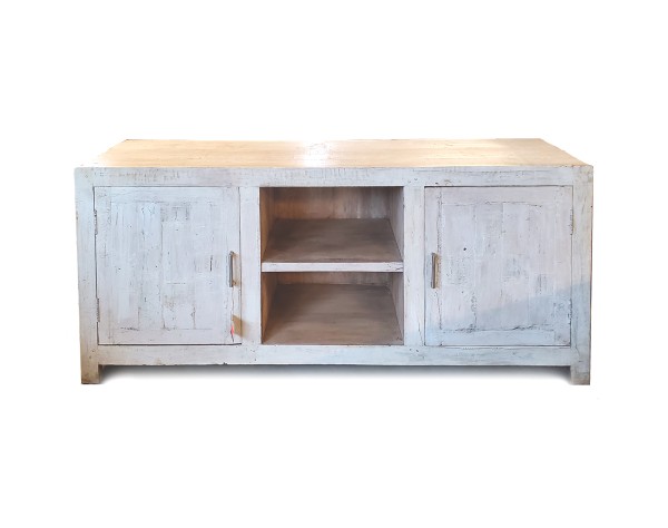 Niedriges Sideboard white-washed
