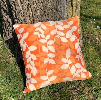 Outdoor Kissenhülle "Blätter" Orange, 2 Größen
